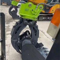 JISAN Excavadora Forestal Multiusos de 6-35 Toneladas con Garra de 1600mm de Apertura para Troncos, Rocas y Acero, con Motor