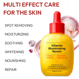 Sérum Éclaircissant Anti-Âge et Hydratant à la Vitamine <span class=keywords><strong>C</strong></span> et E pour le Visage – Soin Liquide Réparateur et Illuminateur pour la Peau - Product Image 4