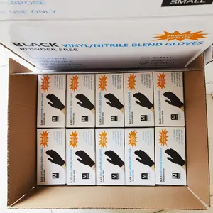Bán Buôn <span class=keywords><strong>Wally</strong></span> Cấp Thực Phẩm Hỗn Hợp Găng Tay Nitrile Găng Tay 100 cái/hộp Màu Đen Bột Miễn Phí Hình Xăm Găng Tay Chống Cắt Nhựa Miễn Phí Mẫu - Product Image 4