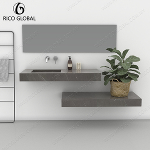 อ่างล้างมือติดผนังหินธรรมชาติทนทานแบบประกบกันน้ำหรูหรา - Product Image 2