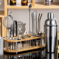 Accessoires professionnels pour la préparation de boissons, kit de barman en acier inoxydable, ensemble de bar, cocktail en acier inoxydable
