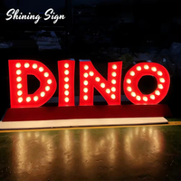 Lettres lumineuses multicolores clignotantes personnalisées, lettres géantes romantiques pour mariage, événement, vente en gros, lettres lumineuses LED pour décoration de fête