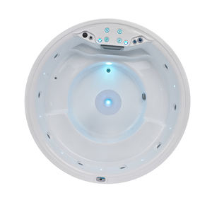 Spa chauffé d'<span class=keywords><strong>extérieur</strong></span>, forme ronde, acrylique, 6 <span class=keywords><strong>places</strong></span>, <span class=keywords><strong>jacuzzi</strong></span>, baignoire de spa pour intérieur, <span class=keywords><strong>extérieur</strong></span>, jardin - Product Image 1