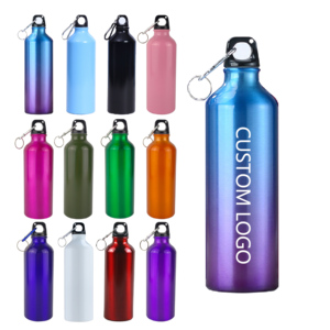 แก้วน้ำสแตนเลสขวดน้ำอลูมิเนียมกันรั่วขนาด500มล./600มล./750มล. โลโก้ตามสั่งสำหรับกีฬาเดินป่า - Product Image 1