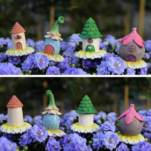 <span class=keywords><strong>Petite</strong></span> <span class=keywords><strong>maison</strong></span> de fée en résine mignonne sur bâton Miniature Yard Garden Stakes Picks Yard Art Décorations - Product Image 4