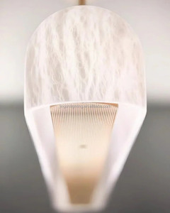 Art Custom Villa <b>Kitchen</b> Island Linear Alabaster Chandelier Modern Alabaster Luxury Dining Table Bar Pendant <b>Lamp</b> - Product Image 3