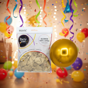 Globos de Látex para Fiestas, 30 cm, Dorados, Cromados, Biodegradables, Decoración para Fiestas de Cumpleaños - Product Image 2