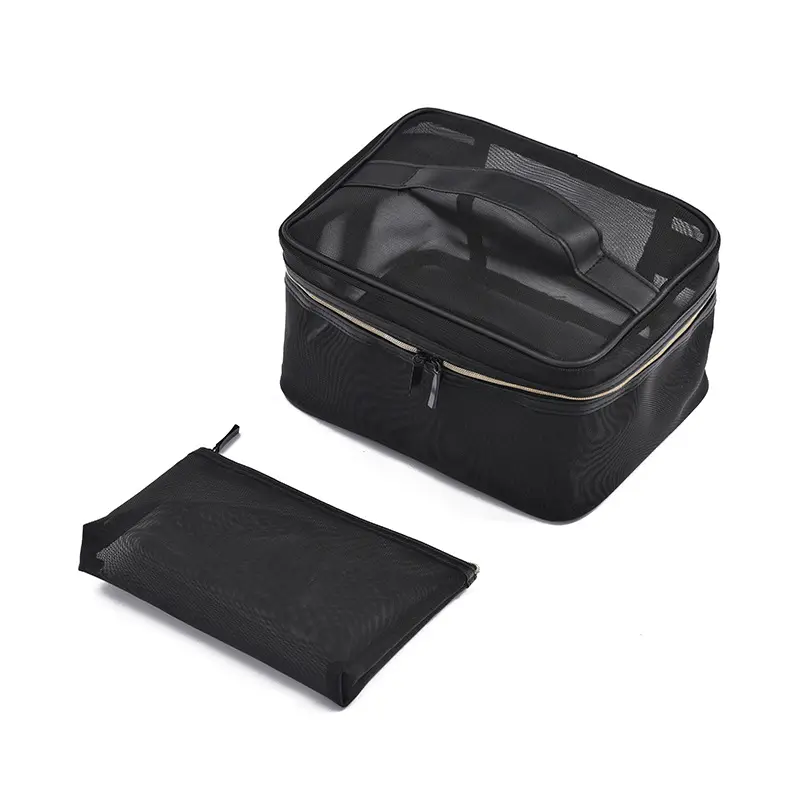 Nylon mesh Makeup Bag Large capacity high appearance level ins Wind Makeup Storage bag Clear toiletry bag set