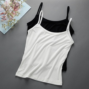 Dafusimo Débardeur brodé antibactérien en modal <span class=keywords><strong>de</strong></span> couleur unie pour <span class=keywords><strong>femme</strong></span>, sous-vêtement <span class=keywords><strong>de</strong></span> base, vente en gros usine - Product Image 1