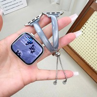 Bracelet en silicone de luxe avec boucle en acier inoxydable pour montre, modèles pour femmes, compatible avec les séries S11/S10/S9