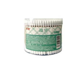 Hongyu penyeka katun rias kepala ganda sekali pakai, kebutuhan sehari-hari steril bambu grosir pembersih pembersih telinga - Product Image 1