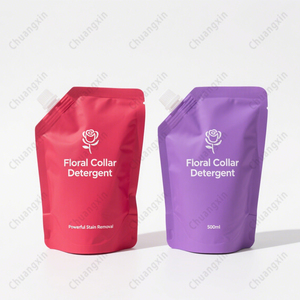 Sac d'emballage de détergent à lessive rechargeable de savon Liauid en plastique réutilisable imprimé personnalisé 500ml 750ml 1l 5l pochette à bec debout - Product Image 5