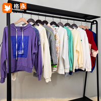 Grosir Hoodie Bekas Musim Dingin Ukay Hooded Pullover Berbagai Grade Leher Tebal Bersih Unisex Dewasa GeryonVintage Trendy Pudar