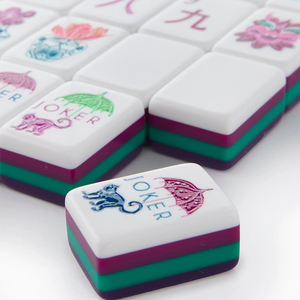 Jeu de <span class=keywords><strong>Mahjong</strong></span> Américain de Luxe en Acrylique Violet à 4 Couches, 160 Tuiles Personnalisables avec Gravures de Jokers, <span class=keywords><strong>Fleurs</strong></span> et Vents – Jeu de <span class=keywords><strong>Mahjong</strong></span> US - Product Image 6