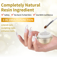 Gel de construction transparent UV LED professionnel en gros pour extension d'ongles, gel dur transparent à retirer par trempage pour salon de manucure
