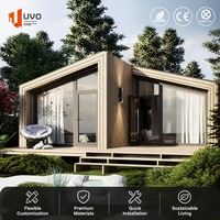 Casa Modular Prefabricada UVO, Villa de Lujo para Resort, Vivienda Adicional en el Patio Trasero, Cabaña Airbnb, Techo Inclinado, Certificación CE, AS, NZS para EE. UU. y Australia