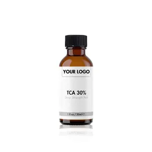 Özel etiket 30ml 10%-30% TCA asit cilt soyma tca serum vegan organik yüz serumu ve temizleyici setleri