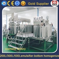 Homogénéisateur à cisaillement élevé de 500 L, mélangeur-disperseur sous vide, pompe de mélange, machine contrôlée par PLC pour produits chimiques, cosmétiques et alimentaires