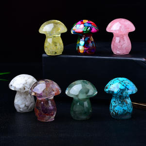 Toptan doğal kristal ezilmiş taş reçine mantar moda trendi DIY ev dekorasyon tahsil promosyon süsler - Product Image 3