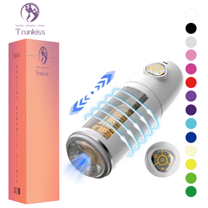 Slimme Elektrische Masturbatie Cup Volwassen Seksproduct 10 Frequentie Telescopische Rotatie Drie Taal Schakelbare Mannelijke Masturbator - Product Image 1