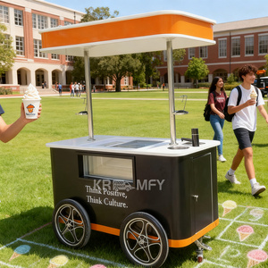 OEM Miles Gelato Cart 4 Flavors Churning Machine Commercial Hard Ice <b>Cream</b> <b>Maker</b> Accept Customized Logo - Product Image 5