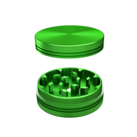 Portable broyeur d'herbes Machine en gros 55MM 2 pièces manuel tabac fumer accessoires Logo personnalisé métal moulin à épices broyeur d'herbes