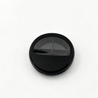 Boîtier de maquillage compact vide en plastique ABS avec couvercle transparent, 5 compartiments intérieurs colorés et 2 compartiments extérieurs colorés pour poudre libre, blush et crème pour les yeux