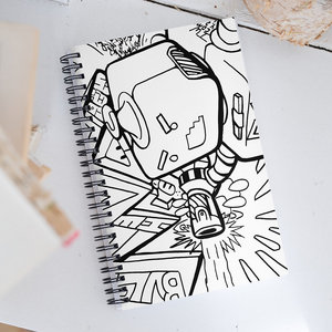 # Quaderno per schizzi a spirale con raggio laser robotico 36 - Product Image 2