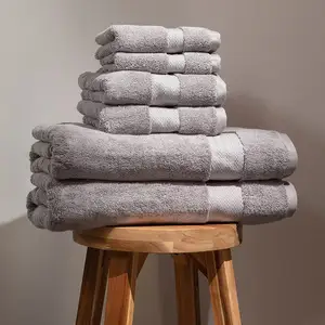 Set di asciugamani in spugna di cotone 100% personalizzati per hotel spa e fazzoletto per asciugamano per il viso super morbido di lusso per la casa