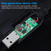 Kabel Pengisi Daya USB ke Jack DC 5V ke DC 9V/12V Boost Converter 8 Adaptor Kabel Pengisi Daya untuk Router Wifi Kipas Mini Speaker