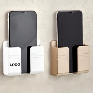 <span class=keywords><strong>Support</strong></span> de téléphone mural auto-adhésif sans perçage pour chevet, salle de bain, cuisine, avec fente de rangement pour câbles <span class=keywords><strong>en</strong></span> bas, personnalisable avec logo - Product Image 1