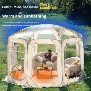 13m <b>Large</b> Starry Bubble <b>Tent</b> Clear 360 View Thickened PVC Winter Warm Waterproof Canopy Shelter for 10 to 15 People - Product Image 4