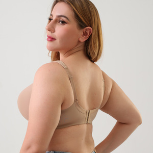 Fabricante de alta calidad Thin Push up Push-Up Wide Strap Traceless Wireless and Pad Less Women Bra para Fat Plus Size Big Breast - Product Image 3