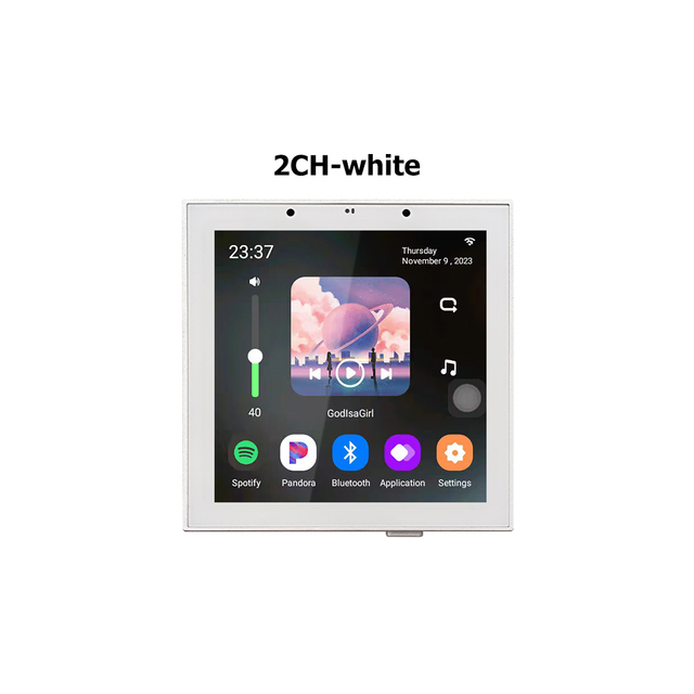 PW4420 Factory Price 4 Inch Touch Screen 4 Channel Blue Tooth WiFi 20W Wall Amplifier Background Music Controller