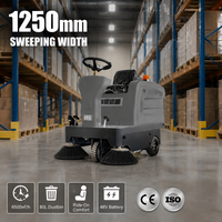 Balayeuse de voirie puissante avec traction de 800 W et système de secouage automatique pour les travaux industriels en usine et sur les cours