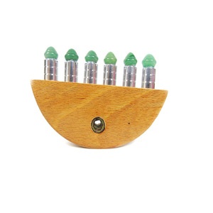 หวีหยกธรรมชาติสีเขียวเข้ม ปี 2026 วัสดุหยก ใช้สำหรับนวดกัวซา รูปทรงพระจันทร์ <span class=keywords><strong>ไม่มี</strong></span>กล่อง - Product Image 4