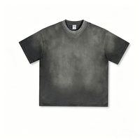 T-shirt personnalisé Kornit DTG, t-shirt graphique vintage lavé, streetwear, t-shirt en coton surdimensionné pour homme, OEM