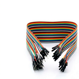 Câble Jumper de Haute Qualité 40P, Pas de 2,54 mm, en PBT et Cuivre Pur, Type Dupont, Coloré, Mâle-Femelle, pour Machines Électroniques et Circuits Imprimés (PCB) - Product Image 1