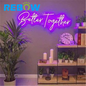 แต่งงาน Rebow คริสมาสต์ทำจดหมายรักความงามเครื่องหมายนีออนสันติภาพเอ็นบีเอเครื่องหมายนีออน - Product Image 3