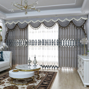Stile turco ricamato tessuto di lusso <span class=keywords><strong>soggiorno</strong></span> <span class=keywords><strong>tende</strong></span> di pizzo di colore grigio Royal Home Grommet intrecciato <span class=keywords><strong>per</strong></span> Hotel fornito cina - Product Image 6
