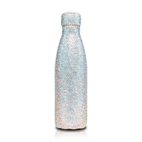 Bouteille d'eau isotherme de luxe Diamond Cup 2025 en acier inoxydable à double paroi, isolation sous vide 6-12 heures, brillante et étincelante