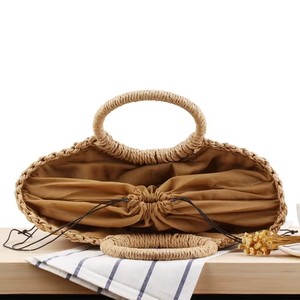 <span class=keywords><strong>Sac</strong></span> en papier tissé en <span class=keywords><strong>paille</strong></span>, seau <span class=keywords><strong>rond</strong></span> <span class=keywords><strong>de</strong></span> Style rétro, <span class=keywords><strong>sac</strong></span> fourre-tout tissé à la main recyclé, nouvelle tendance - Product Image 5