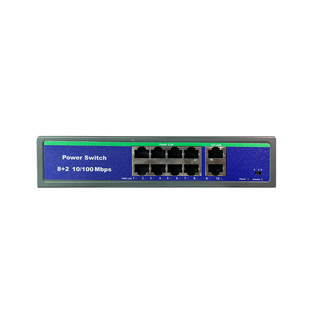 Сетевой коммутатор Ethernet с 8 + 2 портами и Poe для видеодомофона, коннекторы RJ45