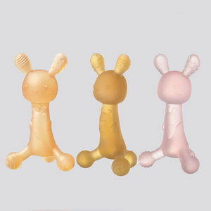 BPA içermeyen Unisex tavşan şekli gıda sınıfı silikon bebek dişlikleri yumuşak çiğnemek oyuncak diş kaşıyıcı yaşları 0-24 ay çin üretici - Product Image 2