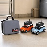 Voiture RC 1:64 avec caméra, télécommande 2.4G toutes directions, mini-véhicule en métal, marche avant/arrière/direction, prêt à l'emploi intérieur/extérieur