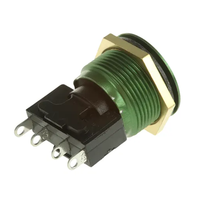 Interrupteur à bouton 76-9513/4044G, trou de 19,2 mm, installation sur panneau, fonctionnement instantané, unipolaire double position, IP67