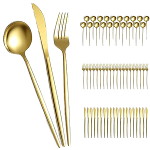Ensemble de couverts de cuisine Wankai C016 personnalisé de haute qualité, en acier inoxydable 410, résistant au lave-vaisselle, 5 pièces, design moderne et luxueux - Product Image 1