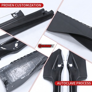 Faldones Laterales de Fibra de Carbono Seca de la Mejor Calidad para Automóviles, Estilo Pista, para Ferrari 488 - Product Image 3