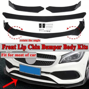Juego de 3 protectores universales negros para parachoques delantero de coche, difusor, protectores de alerón, kit de accesorios para Ford, Benz, BMW - Product Image 1