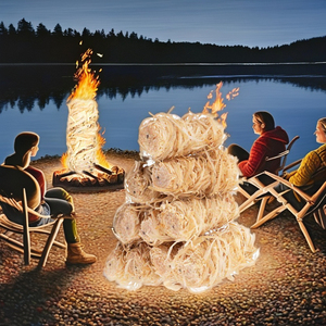 Essentiels de plein air, allume-feu en bois pour la cuisine au feu de camp, la cuisson, le barbecue, charbon de bois fabriqué à la machine - Product Image 3